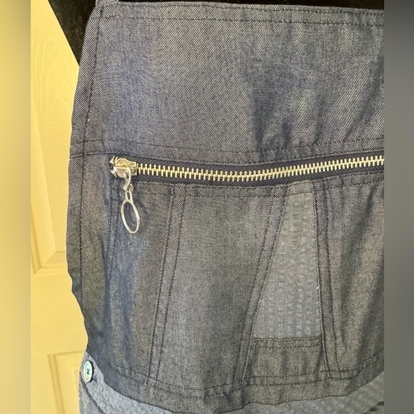 NWT Adam Selman Inside-Out Overalls Size 6 Lightweight Indigo Made In USA Cargo - Picture 6 of 16